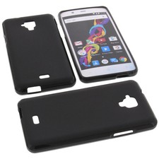Tasche für Archos 50 Titanium 4G Handytasche Schutz Hülle TPU Gummi Case Schwarz
