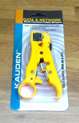 Kauden Multifunktions-Abisolierzange Abisolierwerkzeug für Cat5e Cat6 Cat6a LJ5207