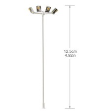 5pcs Model Playground 1:87 Lamps Court Street Lights Four-heads HO OO Scale