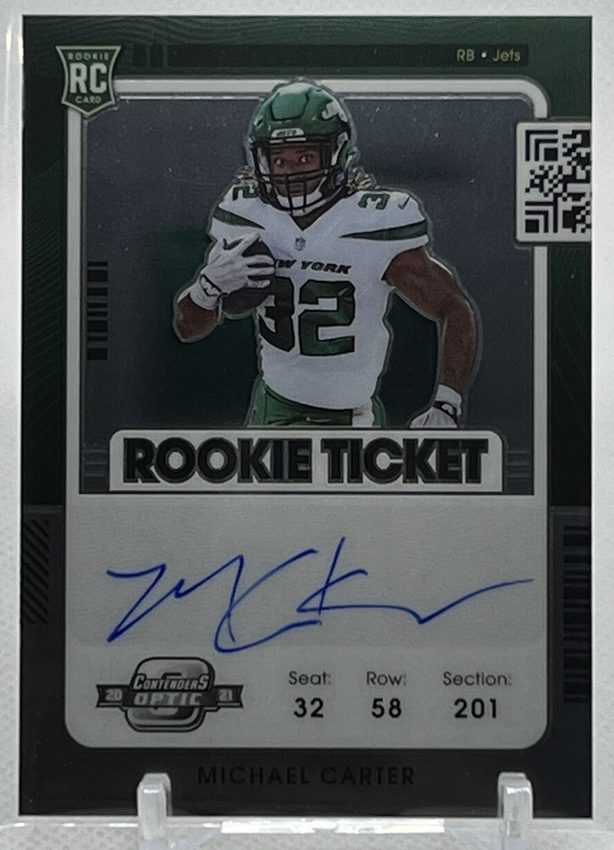 💥MICHAEL CARTER AUTO 2021💥PANINI CONTENDERS OPTIC ROOKIE TICKET