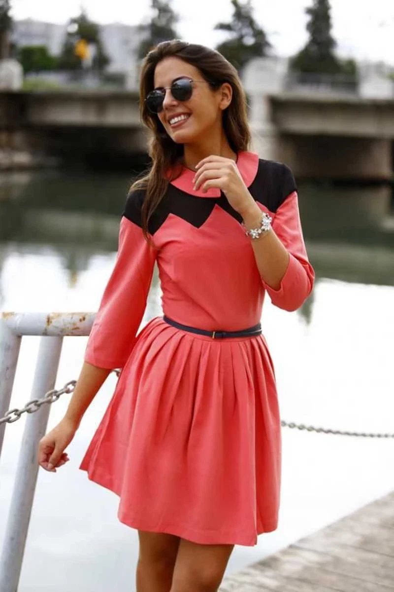 Pepaloves Elma Skater Dress Pink L