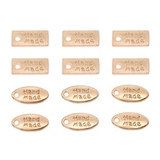50Pcs Metal Labels Tags Handmade Clothing Sewing Charm Pendant Jewelry Craft DIY