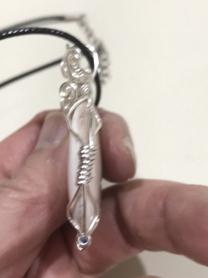 Shiva eye fossil Shell Pendant Necklace Natural Handmade USA - Image 4 of 4