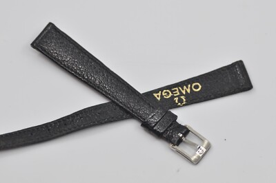 Omega Watch Band Strap 12mm New Old Stock Original Black X60 | eBay