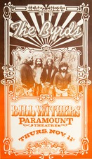 The Byrds - Bill Withers - 1971 - Paramount Theatre - Poster