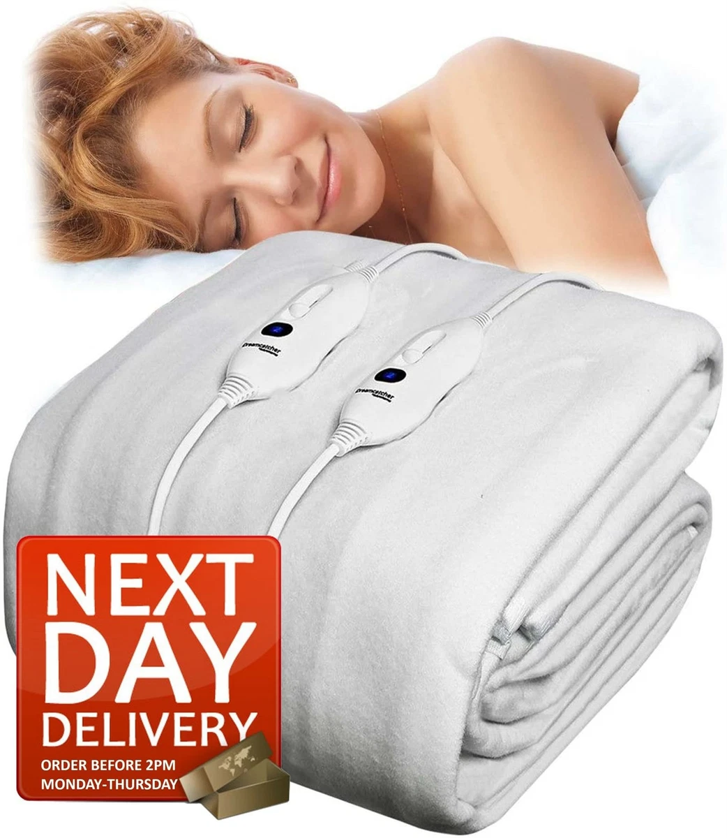 Electric Heated Blanket Single Double King Size Super Washable | eBay