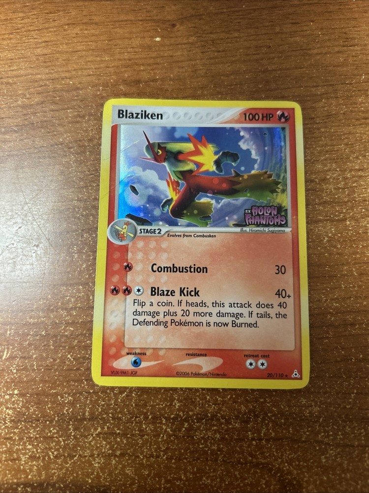 Blaziken 20/110 EX Holon Phantoms Set Holo Foil Stamped Pokémon Card