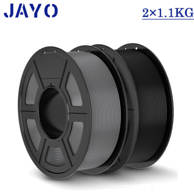 JAYO 2KG PLA 3D Drucker Filament 1,75mm 1,1KG Spule Schwarz Grau Keine Blase DE