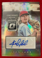 JOHN LAMB 2017 Optic Back to the Future Silver Prizm Auto BFS-JL Cincinnati Reds