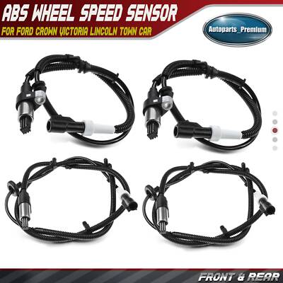 4x ABS Wheel Speed Sensor for Ford Crown Victoria Lincoln Town Car Mercury 98-00