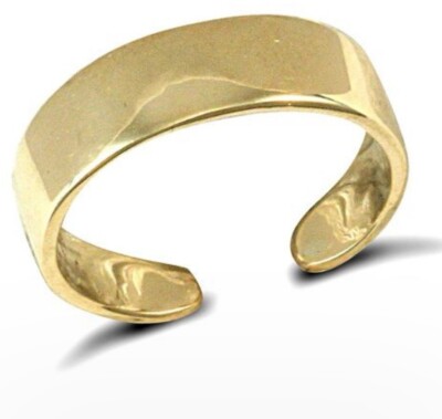 Zehenring 9 kt Gold Zehenring 9 kt Gelbgold massiv Gold einfache Passform extra breit