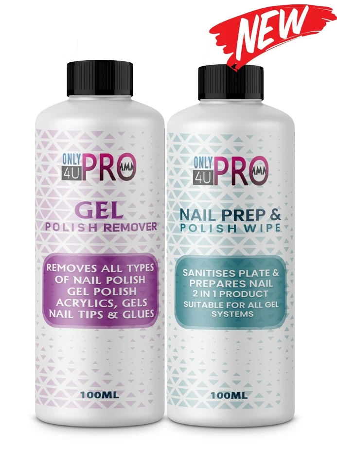 MYLEE 2021 Nail Gel Polish Prep + And Wipe & Remover UV LED Manicure Acetone 2x100ml