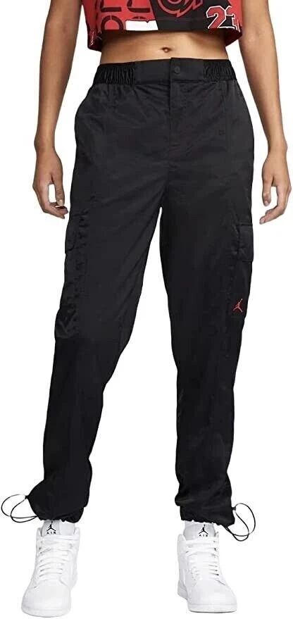Nike Air Jordan Women Heritage Utility Cargo Track Pants Sz 2XL Black DJ2650 010