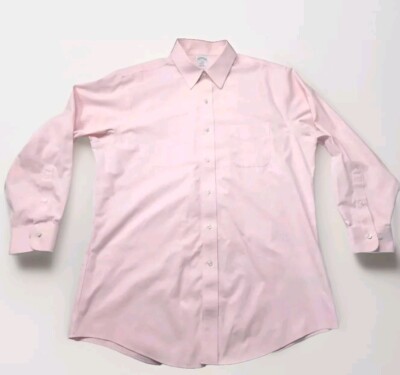 Brooks Brother Regent Fit Button Down Shirt Men's Size 16 1/2 - 2/3 Pink