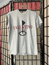 Genuine Valentino Sport Crew Neck T-Shirt Tee Gray Short Sleeve Men  s Sm NWT