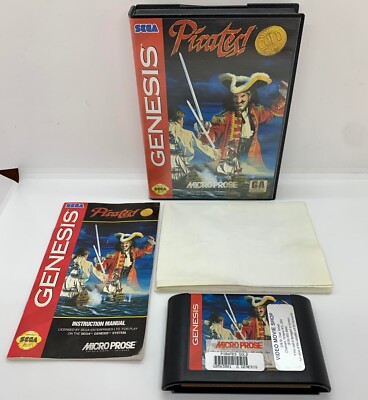 Pirates Gold Sega Genesis Complete w/ FULL Map & Tested