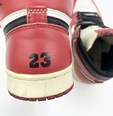 1994 Nike Air Jordan 1 Retro White Red Black Sz 7 Men Shoes