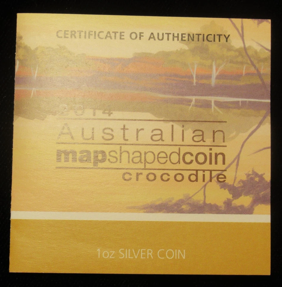 2014 Australiano Mappa a Forma Di 1oz .999 Argento Moneta Acqua Salata - Immagine 3 di 4