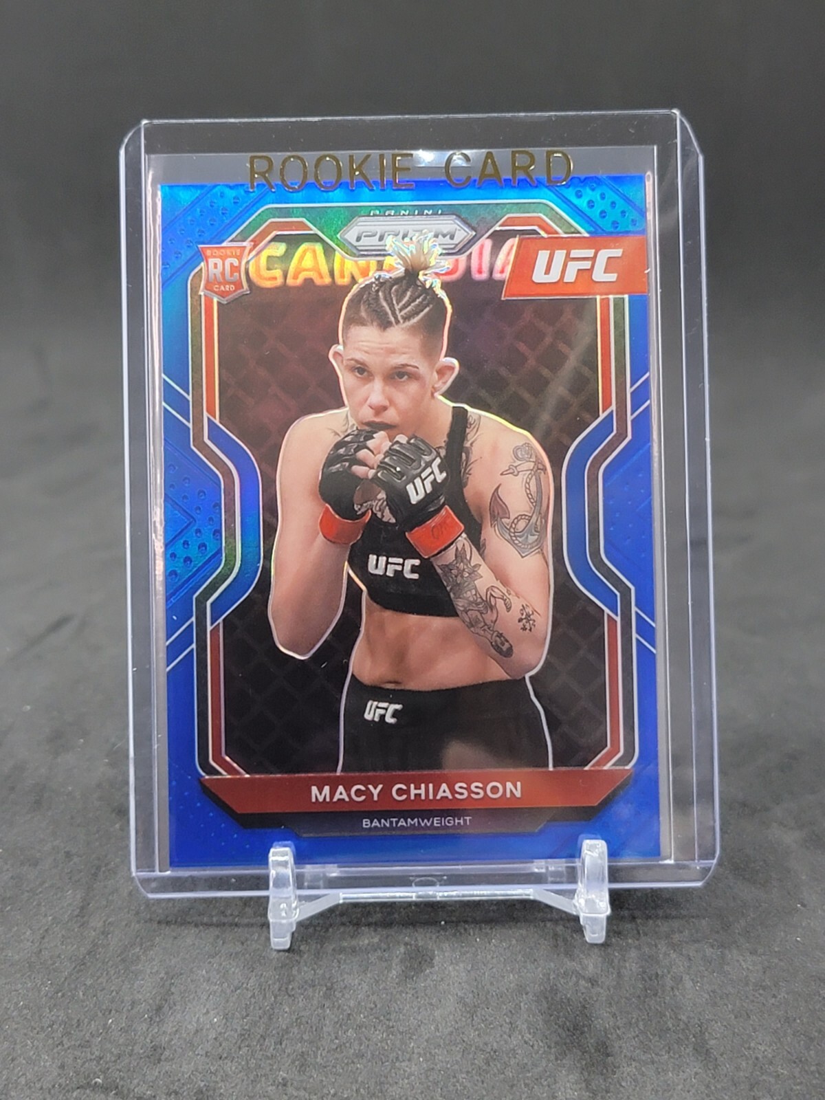 MACY CHIASSON 2021 UFC PANINI PRIZM ROOKIE #37 BLUE REFRACTOR RC /199 SHARP RARE