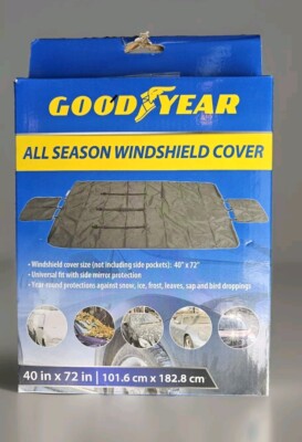 Goodyear Quilted Car Windscreen Cover|Wing Mirror Covers | Snow Ice Frost 40x72