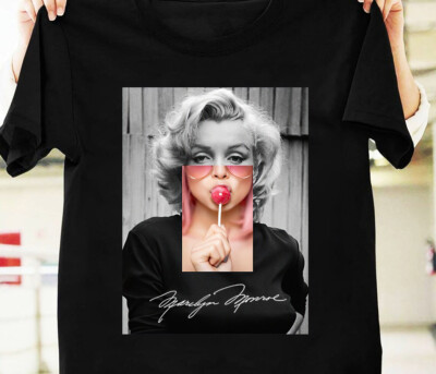 T-shirt Marilyn Monroe Famous – Manches Courtes Unisexe – Gildan Softstyle – Neuf Avec étiquettes