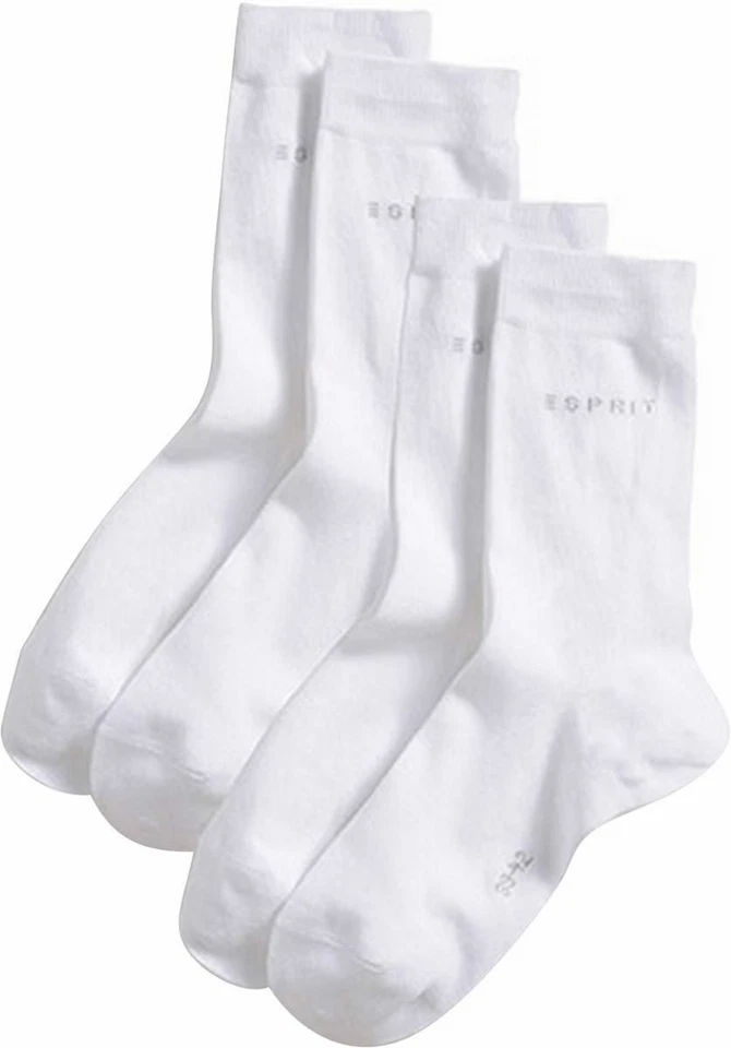 Esprit Aux femmes Plaine Coton Chaussettes - blanc - Photo 1/1