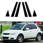 Glossy Black Window Pillar Posts Trim Fit For Suzuki SX4 hatchback 2006-2013