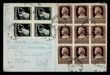 DR WHO 1957 POLAND IZBICA AIRMAIL TO USA M72505