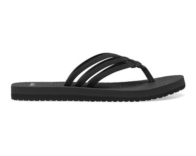 Sanuk Women's Yoga Sandy Flip Flops Sandals Yoga Mat Footbed Womens Shoe