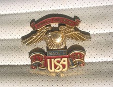 Harley Davidson Eagle Made In USA EST 1903 Gold Stick- On Emblem
