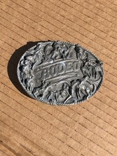 SISKIYOU PEWTER RODEO COWBOY BELT BUCKLE 1988