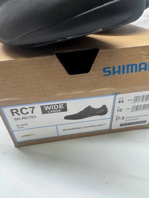 Shimano RC7 Men's Cycling Shoe-SH-RC703 -WIDE LARGE  Size 10-BLACK*New - Image 4 of 4
