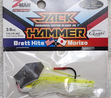NEW Z-man Evergreen Jack Hammer Chartreuse White Chatterbait 3/8 oz bladed jig