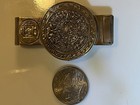 VTG Silver 1970’s MEXICO Alpaca Solid Mayan Calendar Men's Money Clip Holder 23g — photo 5