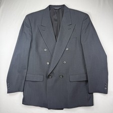 Vintage Christian Dior Monsieur Double Breasted Blazer Pinstripe USA Mens 42R