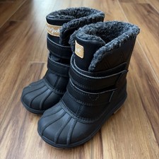 Cat Jack BLACK Thermolite Waterproof Toddler Snow Boots size 10 NWOT