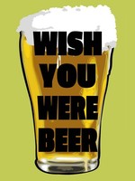 Holzschild 40X30 Cm Wish You Were Beer Bier Deko Geschenk Holz Schild