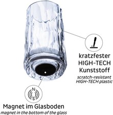Silwy Magnet Kunststoff-Shotglas, 6-teilig, 4cl, transparent – Bild 3
