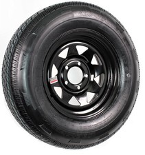 Radial Trailer Tire Rim Assembly St20575r14 14 Inch Lrc 5 Lug Black Spoke Wheel Radial Trailer Tire Rim Assembly St20575r14 14 Inch Lrc 5 Lug Black Spoke Wheel