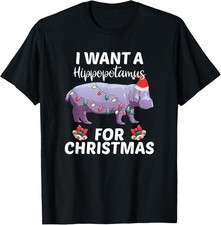 I Want A Hippopotamus For Christmas Hippo Animal Costume T-Shirt
