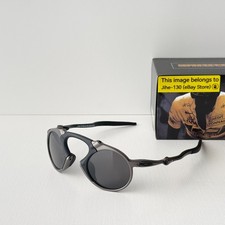 Oakley Madman OO6019 Polarized Sunglasses X-Metal Pewter Black Lens