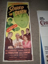 BELA LUGOSI-GEORGE ZUCCO-SCARED TO DEATH ORIGINAL INSERT HORROR