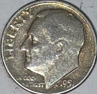 1951 P Roosevelt Dime 90% Silver **Free Shipping**