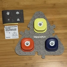 MewooFun Pet Training Communication Recordable Talking Buttons with Mat