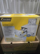 Set Of Two 2 Exponent CD-ROM CD Media Storage Organizer Drawer Box Fellowes