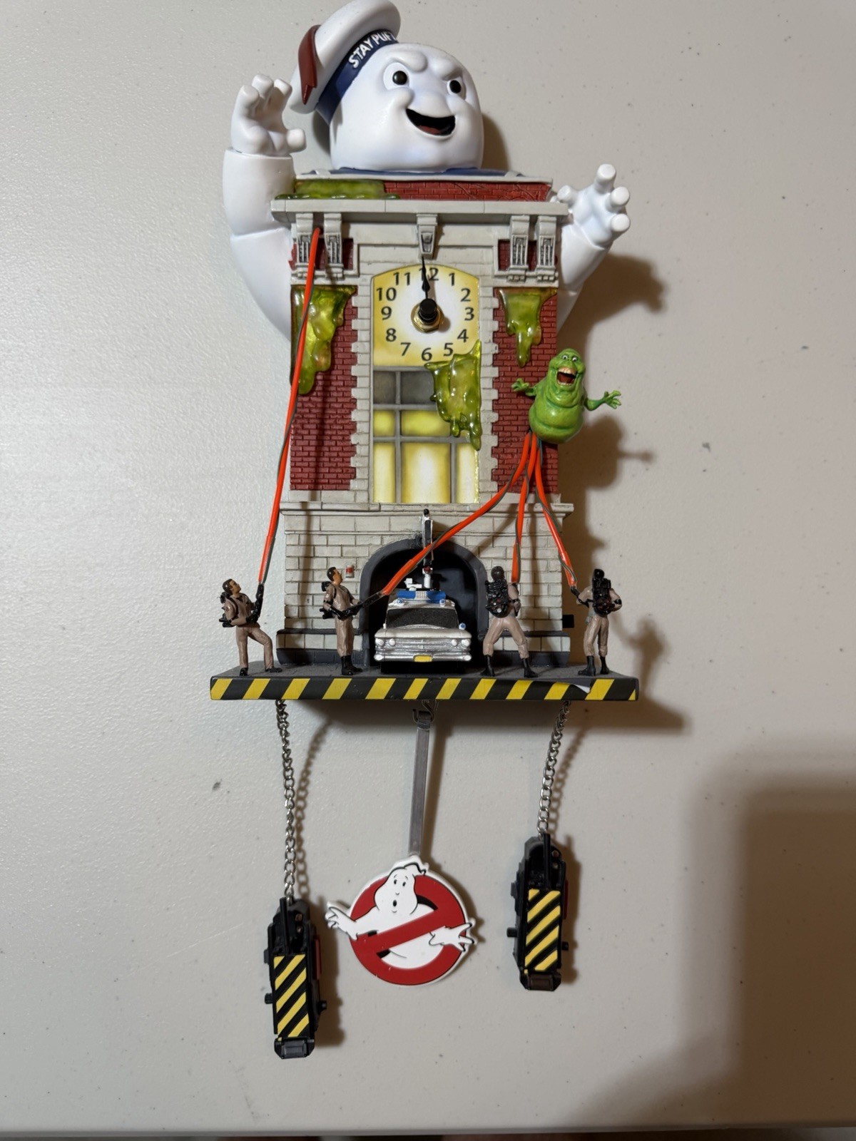 Bradford Exchange Ghostbusters Cuckoo Clock Lights Up And Plays Music Every Hour