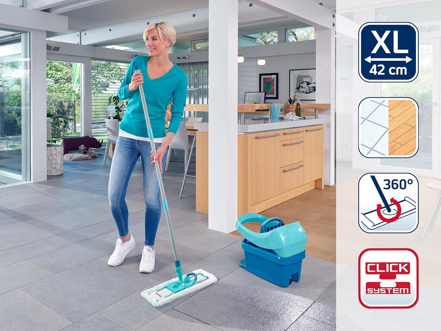 Lave-sol Profi XL Cotton Plus balai microfibre housse grand format - 4
