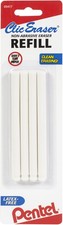 Pentel Clic Refill Erasers 4/Pkg-White