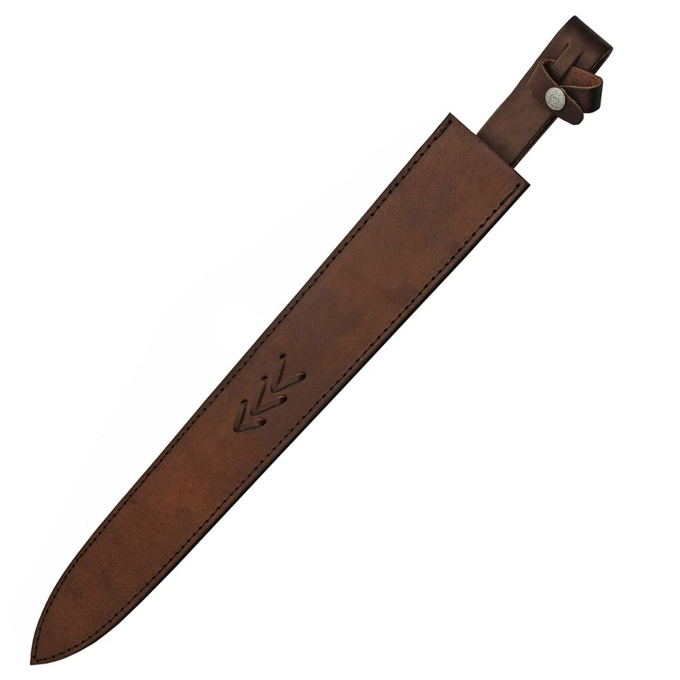 26'' Fuller Gladius Sword with Grooved Blade Wood Handle Stainless Brass Spacers - Image 3 of 4
