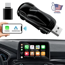 Wireless CarPlay & Android Auto Adapter – 2-in-1 Type C USB Plug & Play US